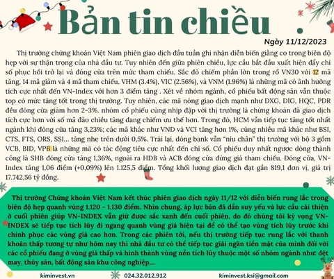 Bản tin thị trường ngày 11/12/2023