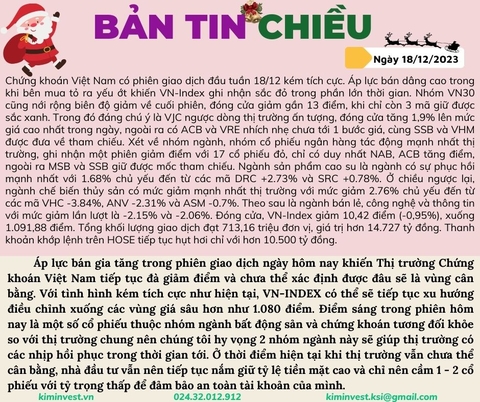 Bản tin thị trường ngày 18/12/2023