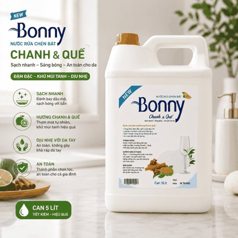 Can nước rửa chén Bonny