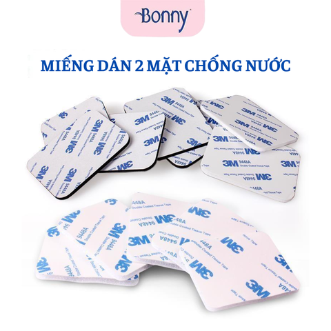 Combo 50 miếng dán chống nước 2 mặt 3M KT 3x3cm dày 1.5mm