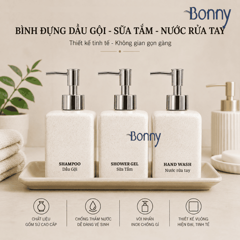 Bình dáng vuông cát trắng 300ml