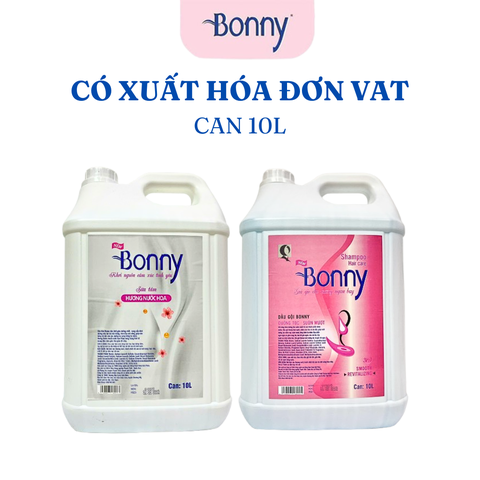 Can 10L Bonny, Can Dầu Gội, Sữa Tắm, Nước Rửa Tay, Lau sàn, rửa chén, xả vải, xả tóc, nước giặt