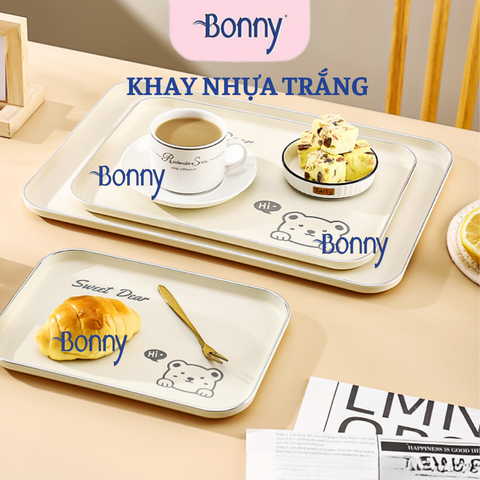 Khay trắng nhựa nguyên sinh