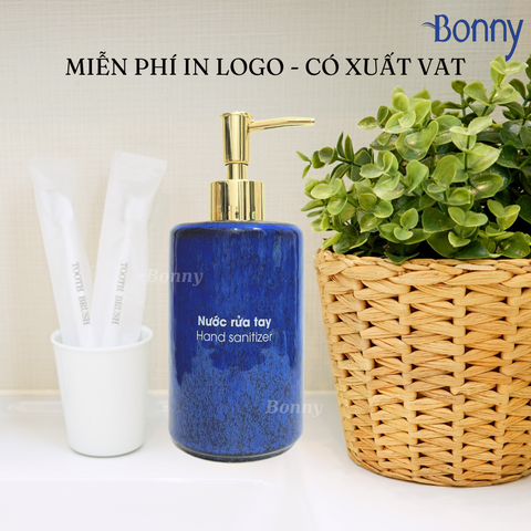 Bình trụ tròn men hỏa biến xanh đậm TT05-HBDAM 420ml