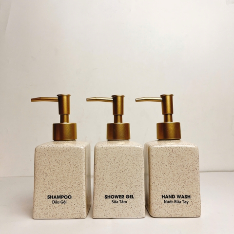 Bình dáng vuông cát trắng 300ml