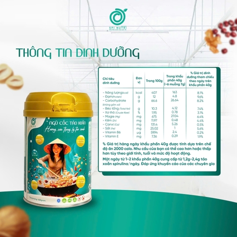 BỘT NGŨ CỐC TẢO XOẮN SPINUTRI 400G