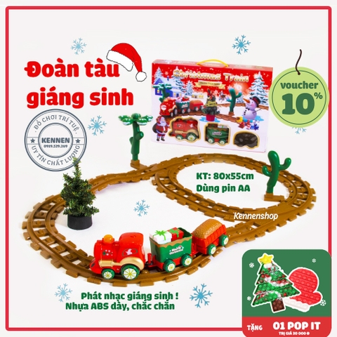 Đồ chơi tàu hỏa noel quà tặng giáng sinh cho bé