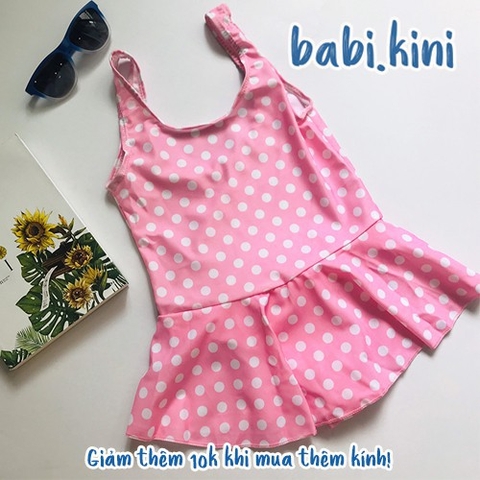 Bikini bé gái chấm bi 1 mảnh đủ các size