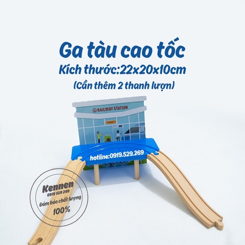 [Mở rộng] Đồ chơi mô hình xe lửa Thomas chi tiết NHÀ GA CAO CẤP