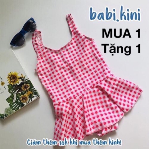 Bikini bé gái 1 mảnh CARO ĐỦ SIZE siêu yêu