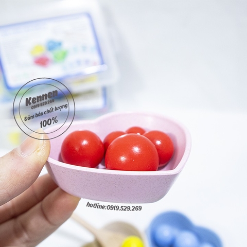 Gắp hạt 3 kỹ năng kèm học số phương pháp giáo dục Montessori LOẠI ĐẸP