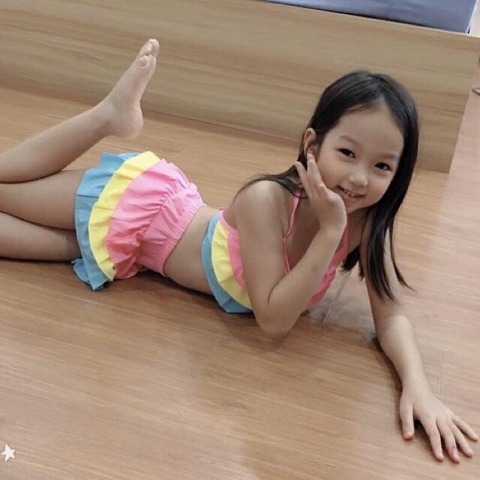 Bikini bé gái xếp tầng nhiều màu (size 18-30 kg)