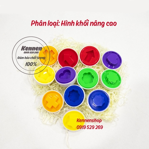Đồ chơi tư duy Trứng màu sắc hình khối cho bé từ 1 tuổi