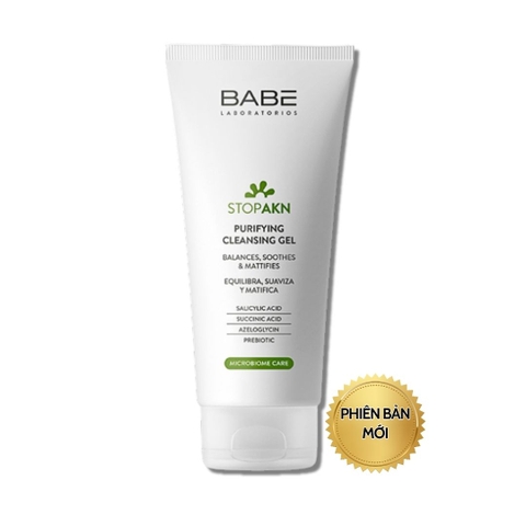 Gel Rửa Mặt Cho Da Dầu Mụn BABE Stop AKN Purifying Cleansing Gel