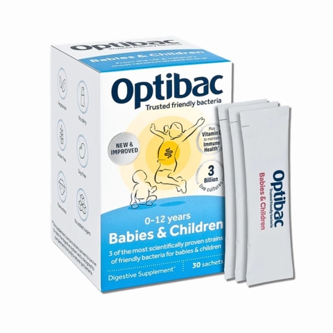 Men Vi Sinh Optibac Probiotics Babies & Children (3 Tỷ Lợi Khuẩn, FOS & Vitamin D3)