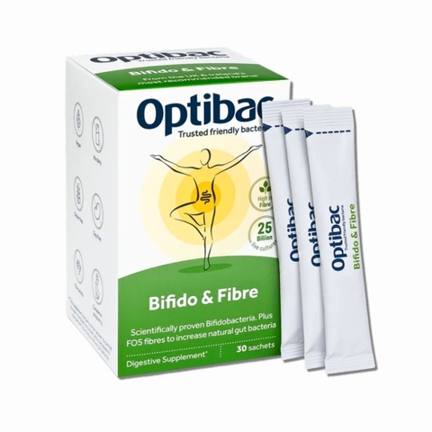 Men vi sinh Optibac Probiotics Bifido & Fibre (Hỗ Trợ Giảm Táo Bón & Bổ Sung Chất Xơ)