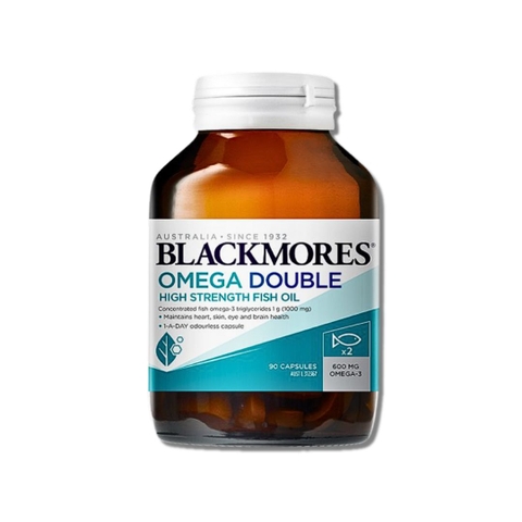 Viên Uống Dầu Cá Blackmores Omega Double (Hàm Lượng Omega-3 Gấp Đôi, Hỗ Trợ Não & Mắt)