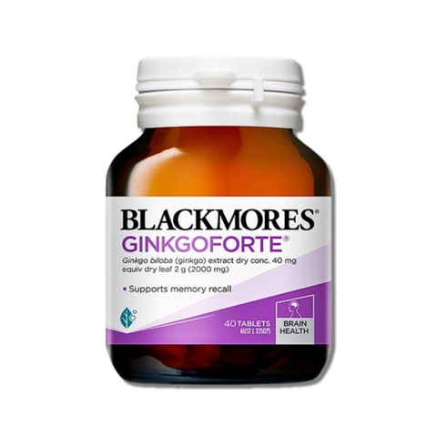 Viên Uống Tăng Cường Trí Nhớ Blackmores GinkgoForte (Cao Bạch Quả 2000mg)