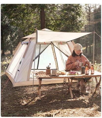Lều Cắm Trại Tự Bung Cho 3- 4 người Tặng Kèm Thảm Chống Thấm
