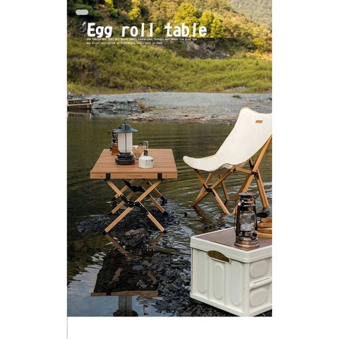 Bàn gỗ cắm trại dã ngoại gấp gọn cao cấp Chính Hãng Mountainhiker