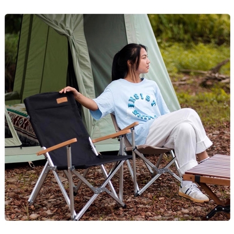Ghế xếp gọn dã ngoại có tựa lưng chính hãng Mountainhiker, ghế gấp gọn du lịch cắm trại