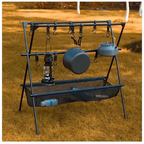 Giá treo đồ dã ngoại 3 tầng, Giá treo đồ cắm trại gấp gọn chính hãng Mountainhiker