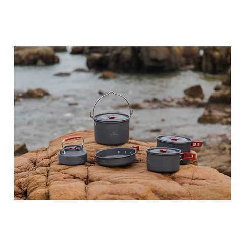 Bộ Nồi Nấu Ăn Dã Ngoại,Mountainhiker,Bộ đồ bếp cắm trại,Hợp Kim Nhôm Gọn Nhẹ Dành Cho 2-3 Người - nấu nướng ngoài trời S