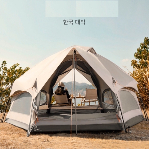 Lều Cắm Trại 4-6 người,Lều cắm trại lục giác tự bung ,Lều camping kiểu dáng lều nấm,Lều Dã Ngoại Tự Bung 4-6 người