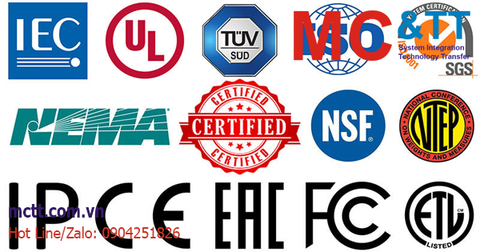 Chứng nhận, chứng chỉ tiêu chuẩn chất lượng, an toàn thiết bị, máy móc công nghiệp