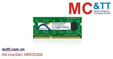 RAM công nghiệp DDR3 SO-DIMM 1600MHz 1GB, 2GB, 4GB, 8GB Cervoz