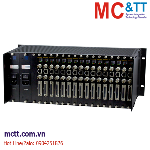 Khung giá 16 slot khe cắm Card E1 sang Ethernet 3Onedata RACK4000