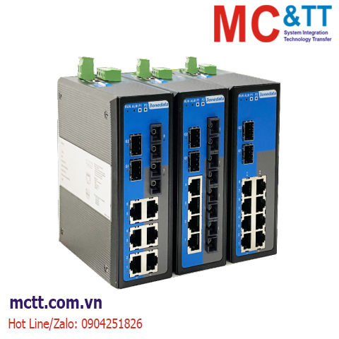 Switch công nghiệp 8 cổng Ethernet + 2 cổng Gigabit SFP 3Onedata IES2010-8T2GS-2P48