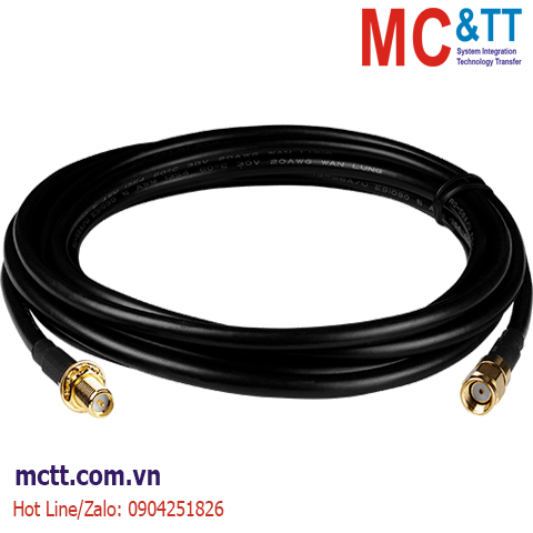 Cáp Ăng ten cáp RG58A/U RP-SMA Male sang RP-SMA Female dài 3M RP-SMA Male ICP DAS 3S003-1 CR