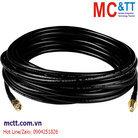 Cáp Ăng ten cáp RG58A/U RP-SMA Male sang RP-SMA Female dài 8M RP-SMA Male ICP DAS 3S008-1 CR