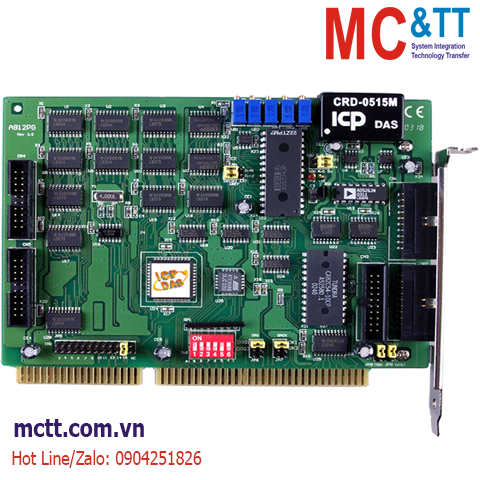 Card ISA 16 kênh AI 12 bits, 62.5 kS/s + 2 kênh AO + 16 kênh DI/DO ICP DAS A-812PG CR