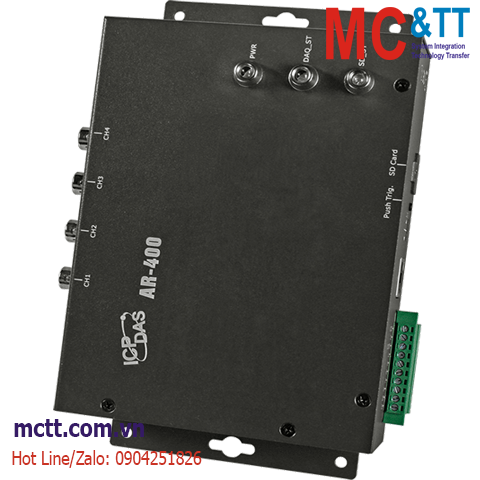 Bộ thu thập và xử lý dữ liệu (Data logger) 4 kênh đo gia tốc (dao động, rung chấn, Accelerometer) ICP DAS AR-400 CR