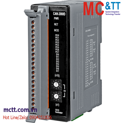 Module DeviceNet Slave 8 kênh HSC + 8 kênh đầu ra PWM ICP DAS CAN-2088D CR