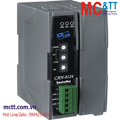 Module DeviceNet 1 khe cắm module I/O ICP DAS CAN-8124-G CR