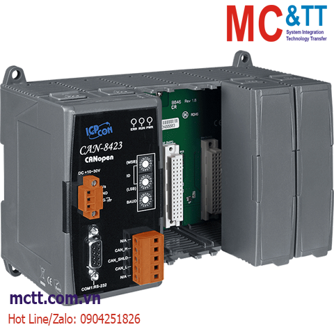 Module CANopen 4 khe cắm module I/O ICP DAS CAN-8423-G CR