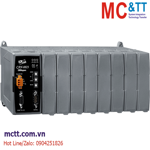 Module CANopen 8 khe cắm module I/O ICP DAS CAN-8823-G CR