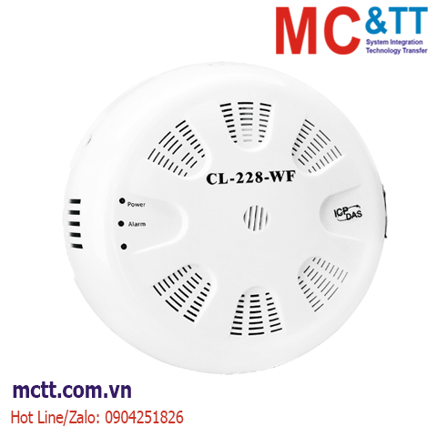 Module Data Logger đo độ bụi PM1/PM2.5/PM10 + đo TVOC + nhiệt độ + độ ẩm RS-485/Ethernet/Wi-Fi Modbus RTU/TCP & MQTT ICP DAS CL-228-WF CR