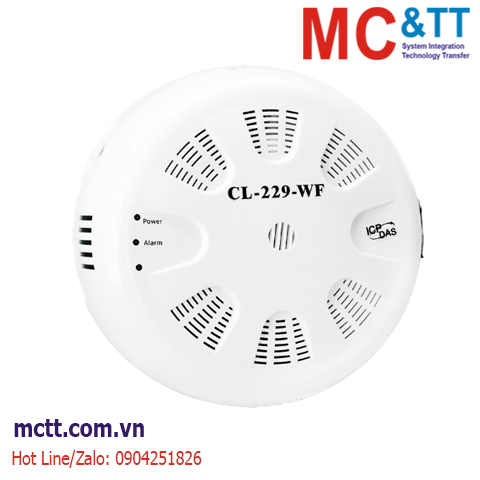 Module Data Logger đo độ bụi PM1/PM2.5/PM10 + CO + CO2 + HCHO + TVOC + nhiệt độ + độ ẩm RS-485/Ethernet/Wi-Fi Modbus RTU/TCP & MQTT ICP DAS CL-229-WF CR