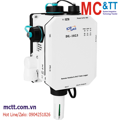 Module Data Logger đo độ bụi PM1/2.5/10 + đo CO + CO2+ nhiệt độ + độ ẩm RS-485/Ethernet Modbus RTU/TCP & MQTT ICP DAS DL-1023 CR