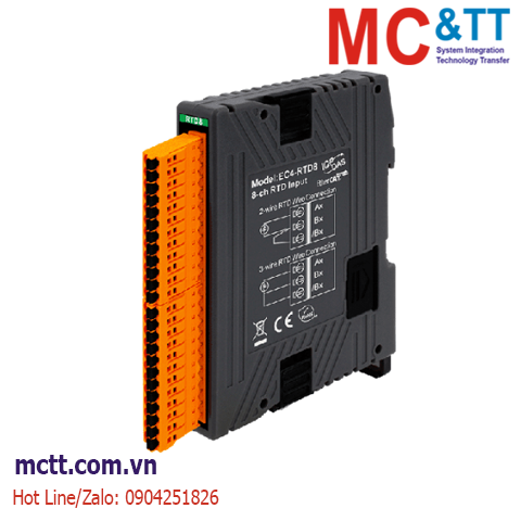 Module EtherCAT 8 kênh đầu vào nhiệt độ RTD ICP DAS EC4-RTD8 CR