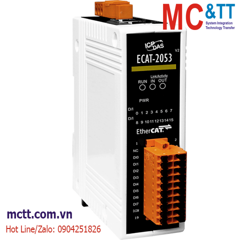Module EtherCAT Slave 16 kênh đầu vào số DI ICP DAS ECAT-2053 CR