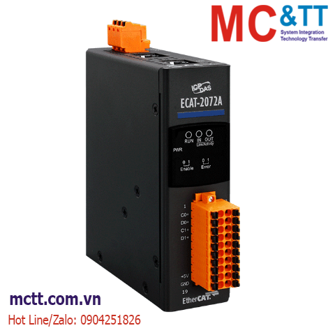 Module EtherCAT Slave 2 kênh đầu vào Encoder tuyệt đối BISS-C/SSI ICP DAS ECAT-2072A CR