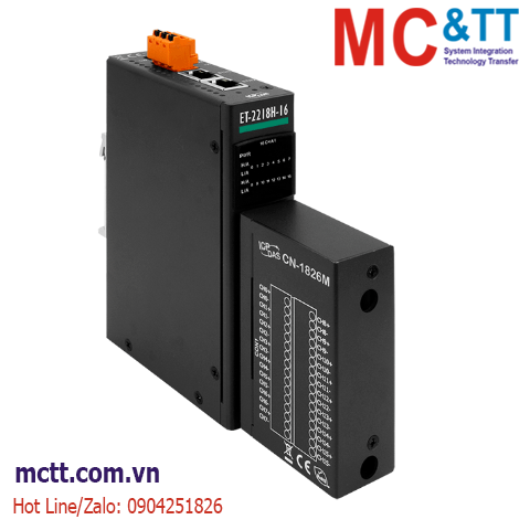 Module 2 cổng Ethernet Modbus TCP & MQTT 16 kênh Thermocouple ICP DAS ET-2218H-16/S1 CR