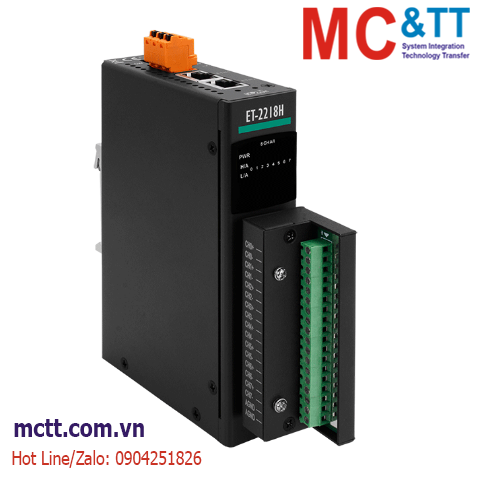 Module 2 cổng Ethernet Modbus TCP & MQTT 8 kênh Thermocouple ICP DAS ET-2218H/S1 CR