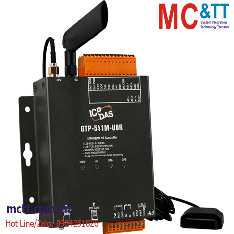 Bộ điều khiển SMS/GPRS/WCDMA (3G)/LTE (4G) + GPS ICP DAS GTP-541M-UDR CR