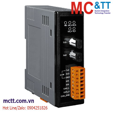 Bộ chuyển đổi CAN sang Quang (Dual Fiber, Multi Mode, ST, 2KM) ICP DAS I-2533-UTA CR